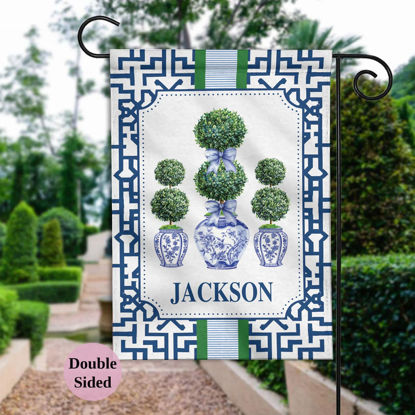 Picture of Custom Garden Flag with Names and Texts - Personalized Outdoor Decor for Yard & Garden