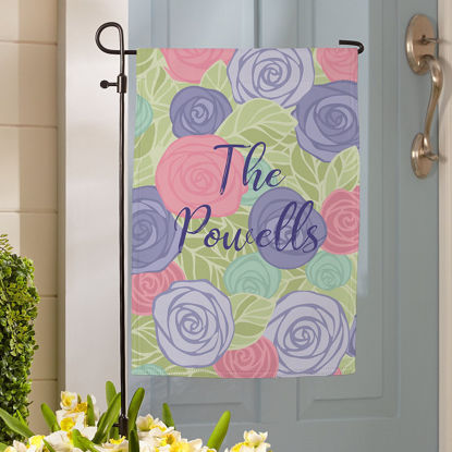 Picture of Colorful Roses Garden Flag - Custom Birthday Yard Sign - Outdoor Party Decor - Birthday Gift for Her or Him