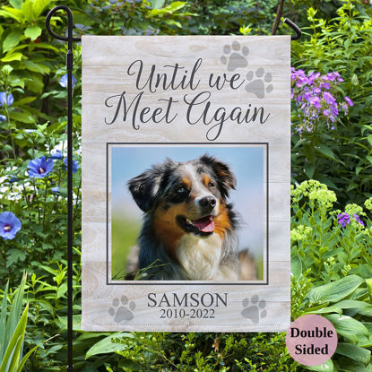 Picture of Custom Pet Memorial Garden Flag with Photo - Personalised  Memorial Flag for Pets - Grave Yard Flag