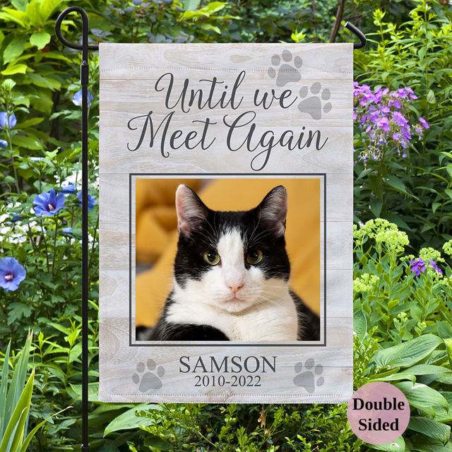 Picture of Custom Pet Memorial Garden Flag with Photo - Personalised  Memorial Flag for Pets - Grave Yard Flag