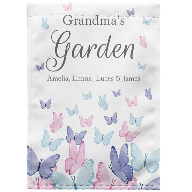 Picture of Fluttering Butterflies Garden Flag – Custom Summer Outdoor Yard Flag for Poolside Decor