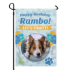 Picture of Birthday party Sign Garden Flag for Pets - Custom Photo Birthday Party Flag with Pet Name