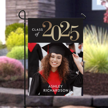 Picture of Personalized Garden Flag to Celebrate Graduation - Custom Graduation Garden Flag with Photo