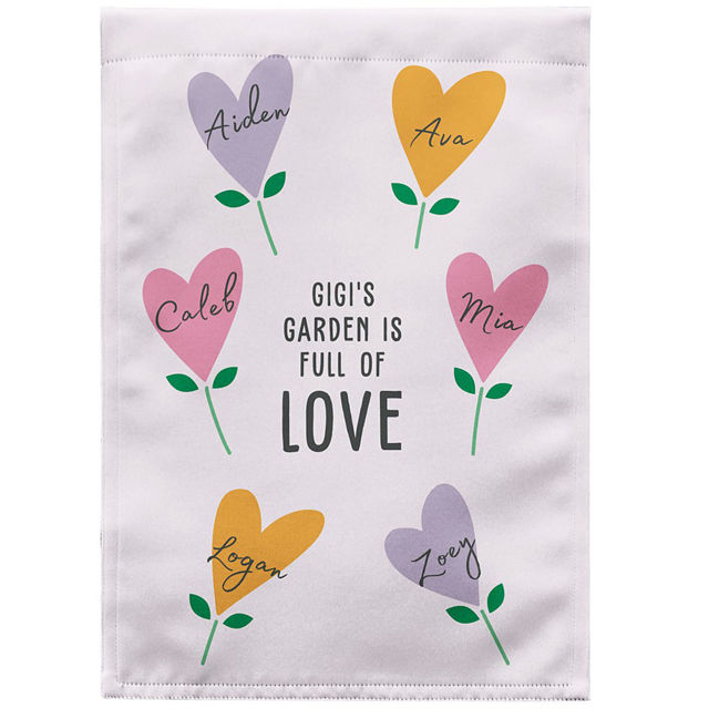 Picture of Grandma's Garden Flag - Custom Nana's Garden Flag with Kids Names - Mother's Day Gifts