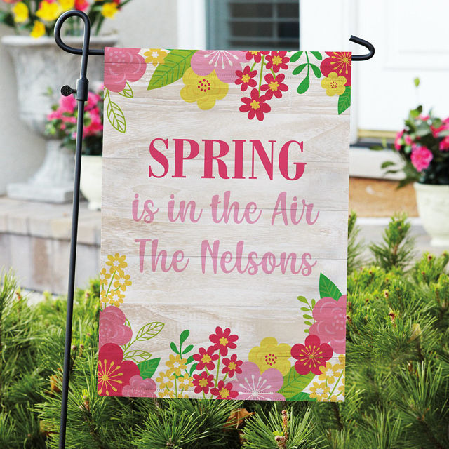 Picture of Blooming Flowers Garden Flag - Custom Outdoor Yard Sign - Bright Seasonal Decor - Pool Party Decoration - Welcome Garden Flag