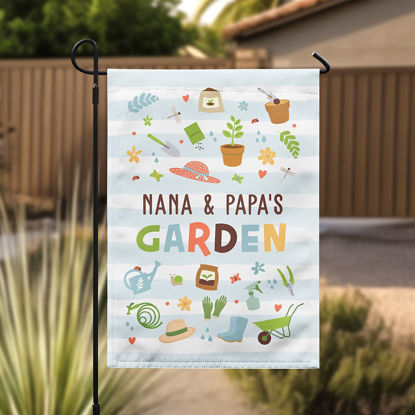 Picture of Planted with Love Garden Flag - Custom Floral Yard Sign - Summer Outdoor Decor - Bright Garden Welcome Flag - Housewarming Gift