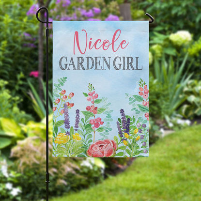 Picture of Personalized Vintage Ornament Christmas Garden Flag - Custom Holiday Yard Sign - Classic Xmas Outdoor Decor - Festive Seasonal Decoration