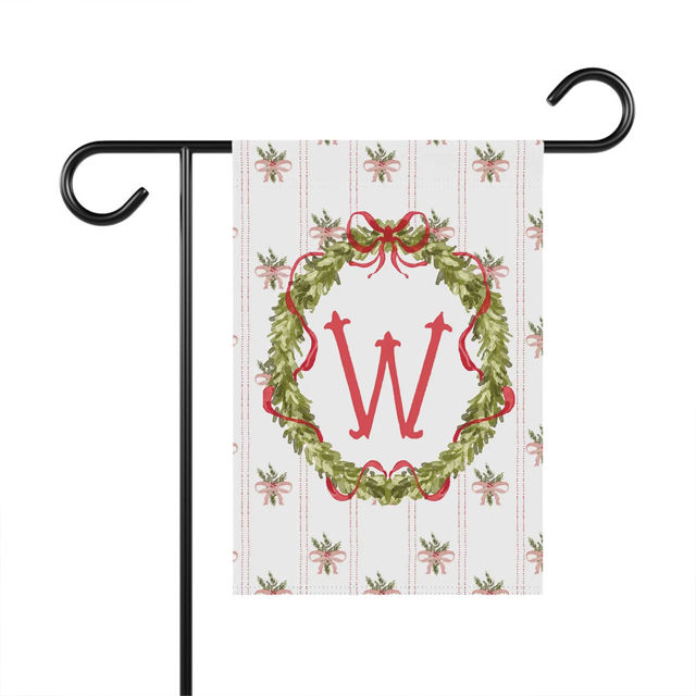 Afbeeldingen van Kersttuinvlag met familienaam - Gepersonaliseerde vakantiedecoratie voor buiten en tuin