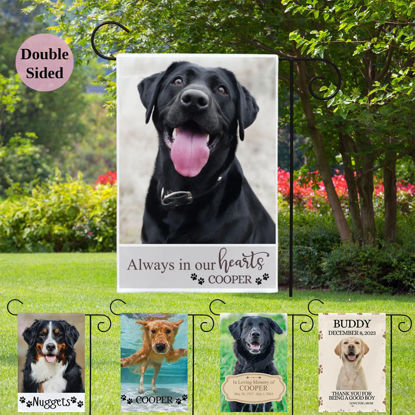 Picture of Custom Pet Memorial Garden Flag with Photo - Personalised  Memorial Flag for Pets