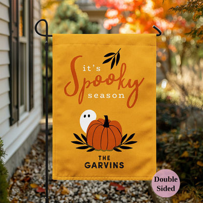 Picture of Hallowen Pumpkin - Personalized Hallowen Theme Garden Flag - Front door Decor or Garden