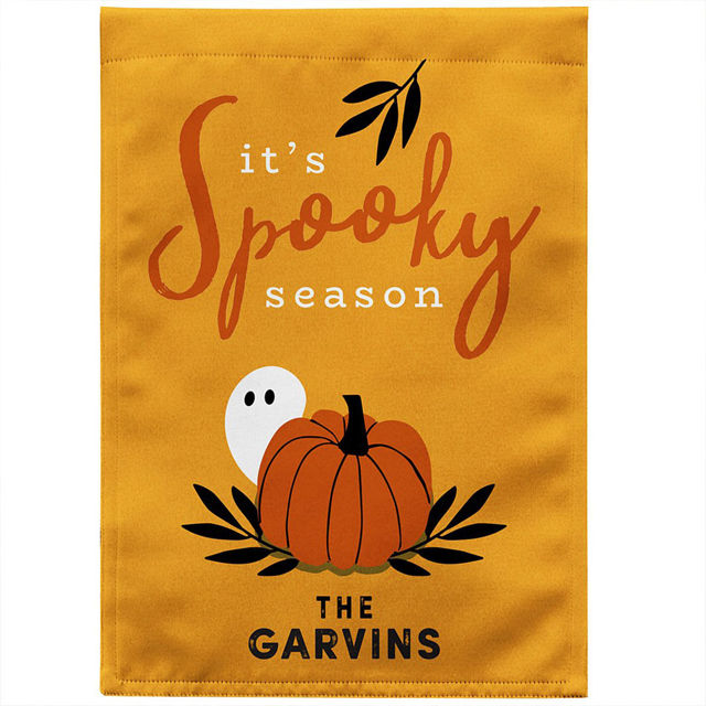 Picture of Hallowen Pumpkin - Personalized Hallowen Theme Garden Flag - Front door Decor or Garden