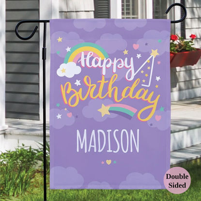 Picture of Let's Celebrate Birthday - Birthday Party Sign Garden Flag - Personalised Birthday Flag for Kids