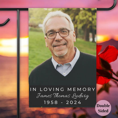 Picture of Custom Photo Memorial Garden Flag - Personalized  Memorial Flag - Custom Flags