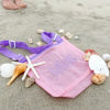 Picture of Custom Embroidered Kids Beach Bag - Personalized Shell Zipper Mesh Backpack - Custom Kids Shell Collecting Mesh Bag