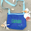 Picture of Custom Embroidered Kids Beach Bag - Personalized Shell Zipper Mesh Backpack - Custom Kids Shell Collecting Mesh Bag