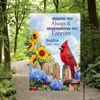 Picture of Personalized Memorial Garden Flag with Cardinals - Custom Outdoor Decor for Yard & Garden