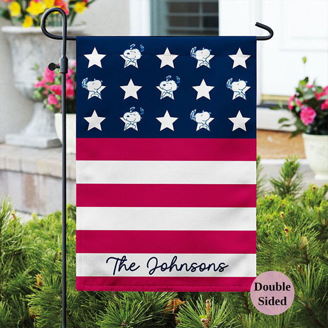 Picture of Family Garden Flag with Family Name & Photo - Personalized Christmas Outdoor Decor for Yard & Garden