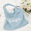Picture of Custom Crochet Mesh Beach Tote - Custom Crochet Embroidered Beach Tote - Custom Name Knit Tote