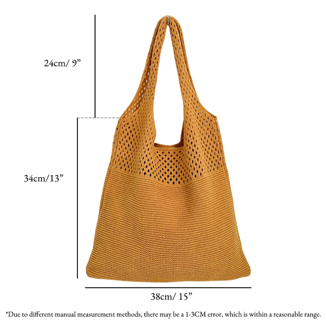 Picture of Custom Crochet Mesh Beach Tote - Custom Crochet Embroidered Beach Tote - Custom Name Knit Tote