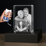 Picture of Custom Photo 3D Laser Crystal Rounded Corner Portrait