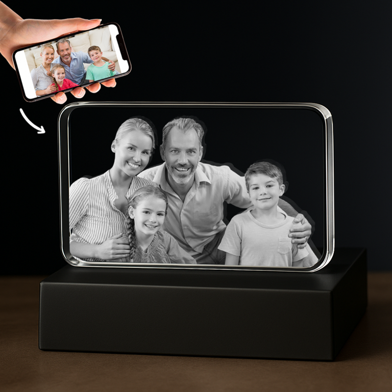 Picture of Custom Photo 3D Laser Crystal Rounded Corner Landscape