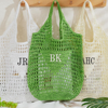 Picture of Custom Embroidered Straw Bag - Custom Name Beach Tote Bag - Personalized Beach Tote Bag