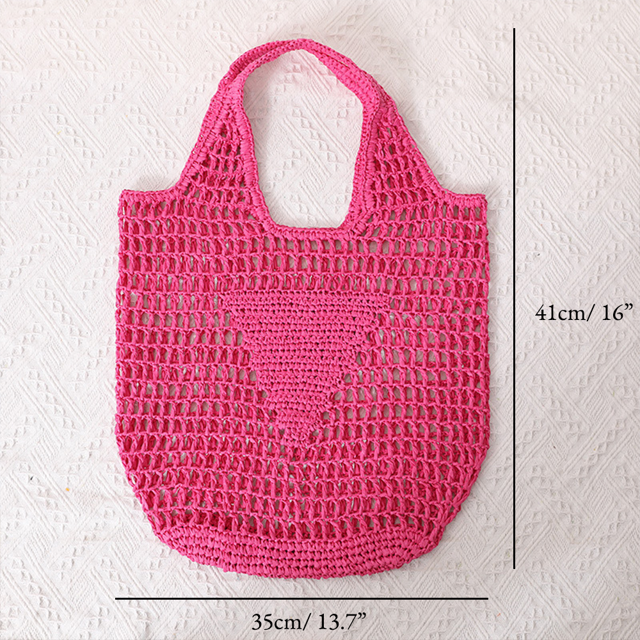 Picture of Custom Embroidered Straw Bag - Custom Name Beach Tote Bag - Personalized Beach Tote Bag