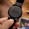 Picture of Personalized Watch - Custom Engraved Bamboo Wood Photo Watch - Engraved On the Back