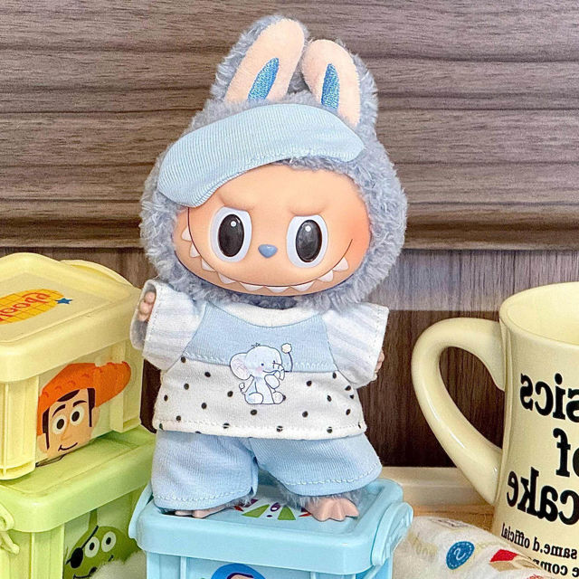 Picture of Blue Elephant - Custom Labubu Clothing Sets - Doll Not Included