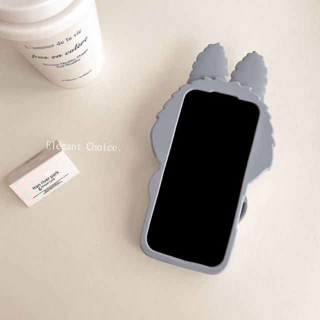 Picture of Cartoon Labubu iPhone Case - Soft Silicone Back Cover - Kawaii Cute Style for iPhone - Fun Character Gift