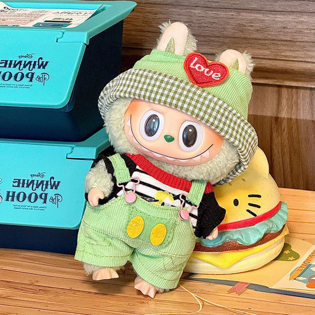 Picture of Custom Labubu Clothing Sets - Grass Green Corduroy Set - Doll Not Included