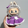 Picture of Handmade Purple Skirt Knitted Set - Custom Labubu Clothing Sets - Doll Not Included