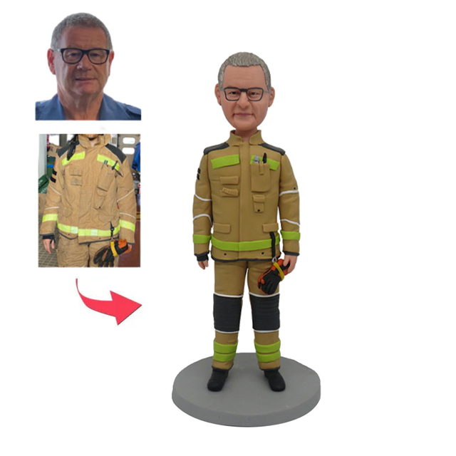 Picture of Custom Bobbleheads: Fireman | Personalized Bobbleheads for the Special Someone as a Unique Gift Idea
