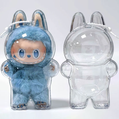 Picture of Labubu Transparent Protective Cover - Clear Acrylic Shell for Seated and Standing Plush Figures