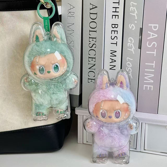Picture of Labubu Transparent Protective Cover - Clear Acrylic Shell for Seated and Standing Plush Figures