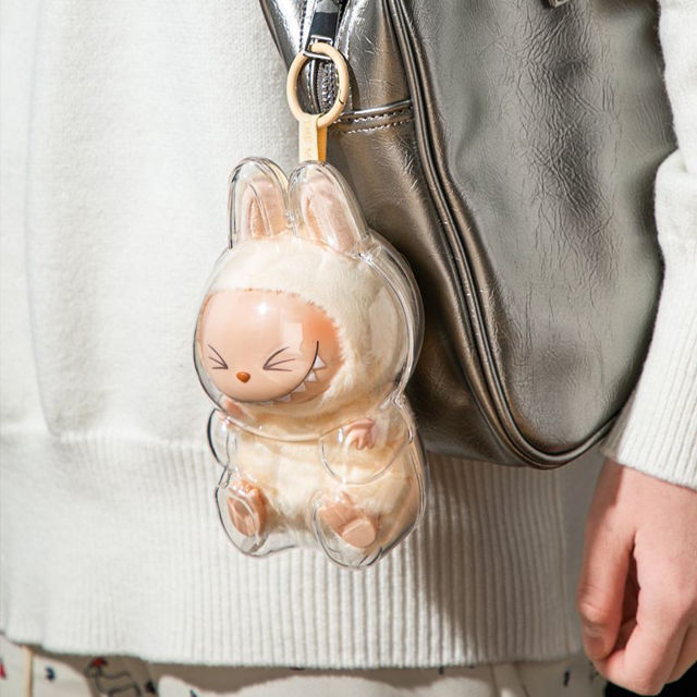 Picture of Labubu Transparent Protective Cover - Clear Acrylic Shell for Seated and Standing Plush Figures