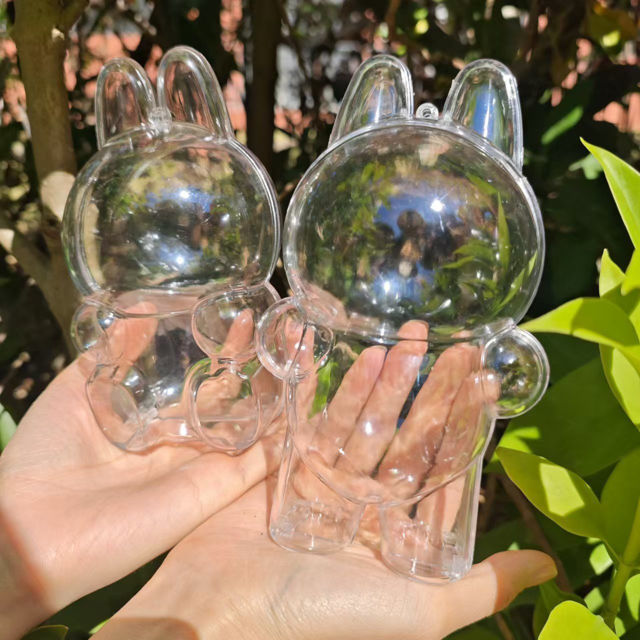 Picture of Labubu Transparent Protective Cover - Clear Acrylic Shell for Seated and Standing Plush Figures