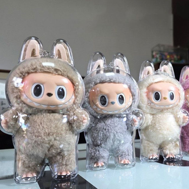 Picture of Labubu Transparent Protective Cover - Clear Acrylic Shell for Seated and Standing Plush Figures