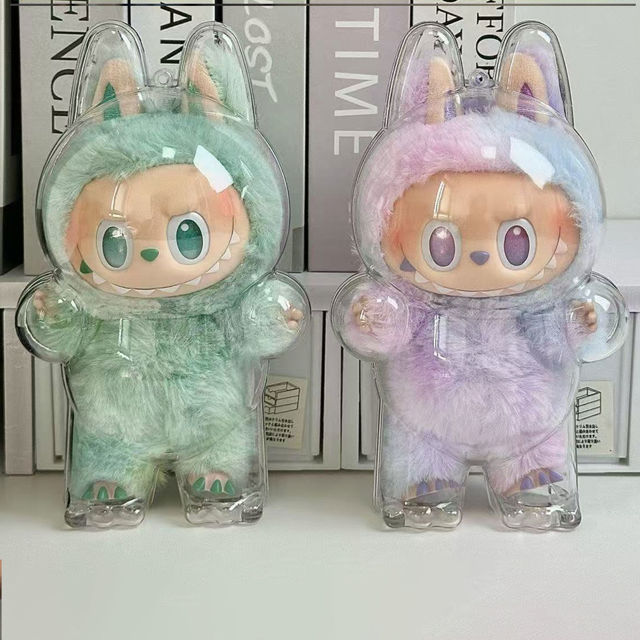 Picture of Labubu Transparent Protective Cover - Clear Acrylic Shell for Seated and Standing Plush Figures