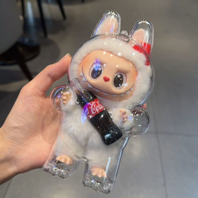 Picture of Labubu Transparent Protective Cover - Clear Acrylic Shell for Seated and Standing Plush Figures