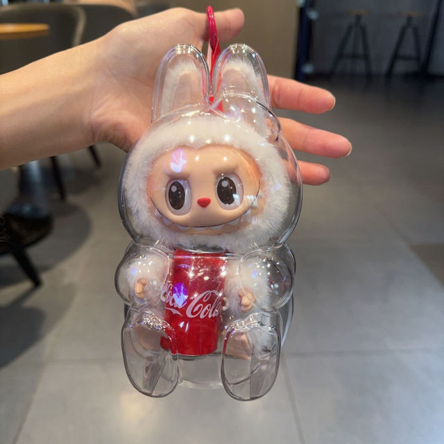 Picture of Labubu Transparent Protective Cover - Clear Acrylic Shell for Seated and Standing Plush Figures