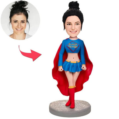 Picture of Custom Bobbleheads: Sexy Superman Girl | Personalized Bobbleheads for the Special Someone as a Unique Gift Idea｜Best Gift  for Birthday, Thanksgiving, Christmas