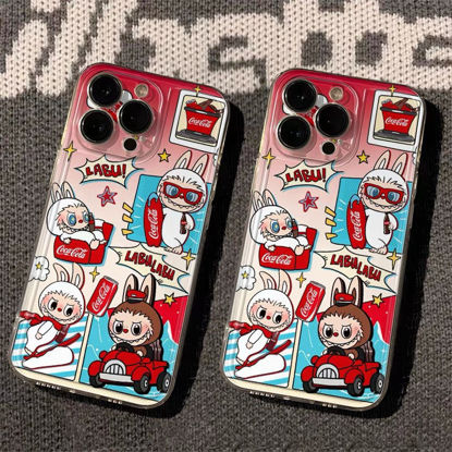 Picture of Coke Labubu Phone Case  - Kawaii Cute Style for iPhone - Fun Character Gift