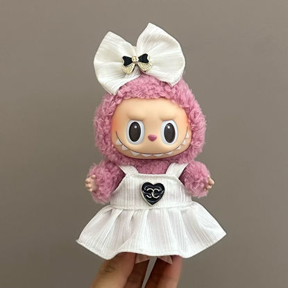 Picture of Custom Gen 1 & 2 Labubu Clothing Sets - White Skirt - Clothes Only for 17cm Labubu Plush Doll - Doll and Shoes Not Included