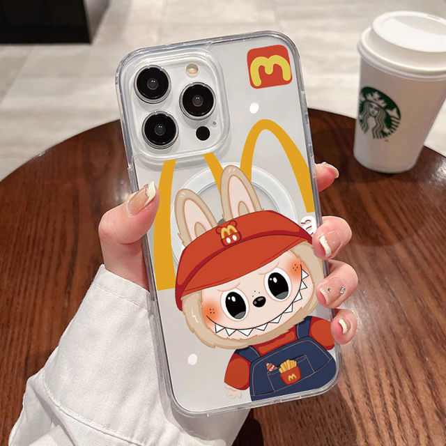 Picture of McDonald's Labubu Phone Case  - Kawaii Cute Style for iPhone - Fun Character Gift