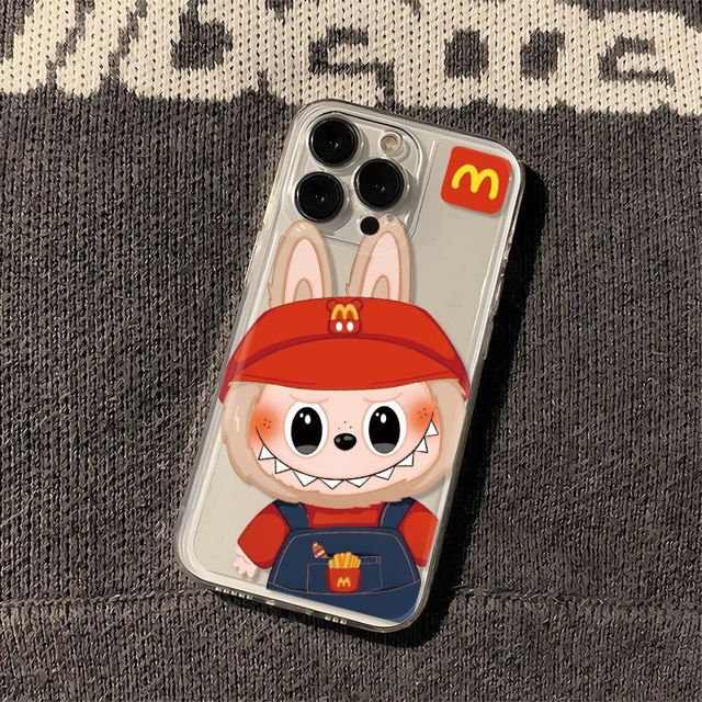 Picture of McDonald's Labubu Phone Case  - Kawaii Cute Style for iPhone - Fun Character Gift