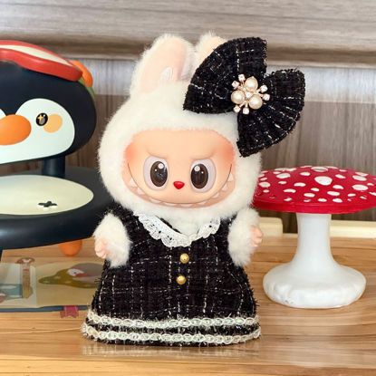 Picture of Custom Gen 1 & 2 Labubu Clothing Sets - Chanel-Inspired Outfit - Clothes Only for 17cm Labubu Plush Doll - Doll and Shoes Not Included