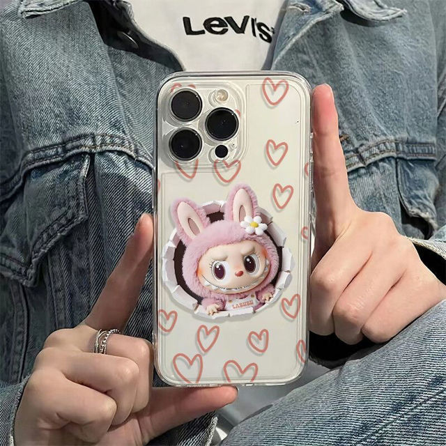 Picture of Love Labubu Phone Case - Kawaii Cute Style for iPhone - Fun Character Gift