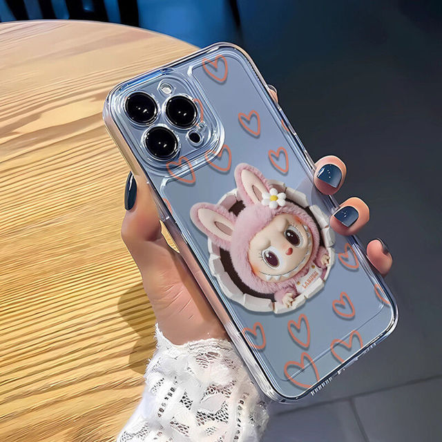 Picture of Love Labubu Phone Case - Kawaii Cute Style for iPhone - Fun Character Gift