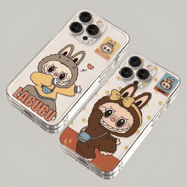 Picture of Lovely Cartoon Labubu Phone Case - Kawaii Cute Style for iPhone - Fun Character Gift